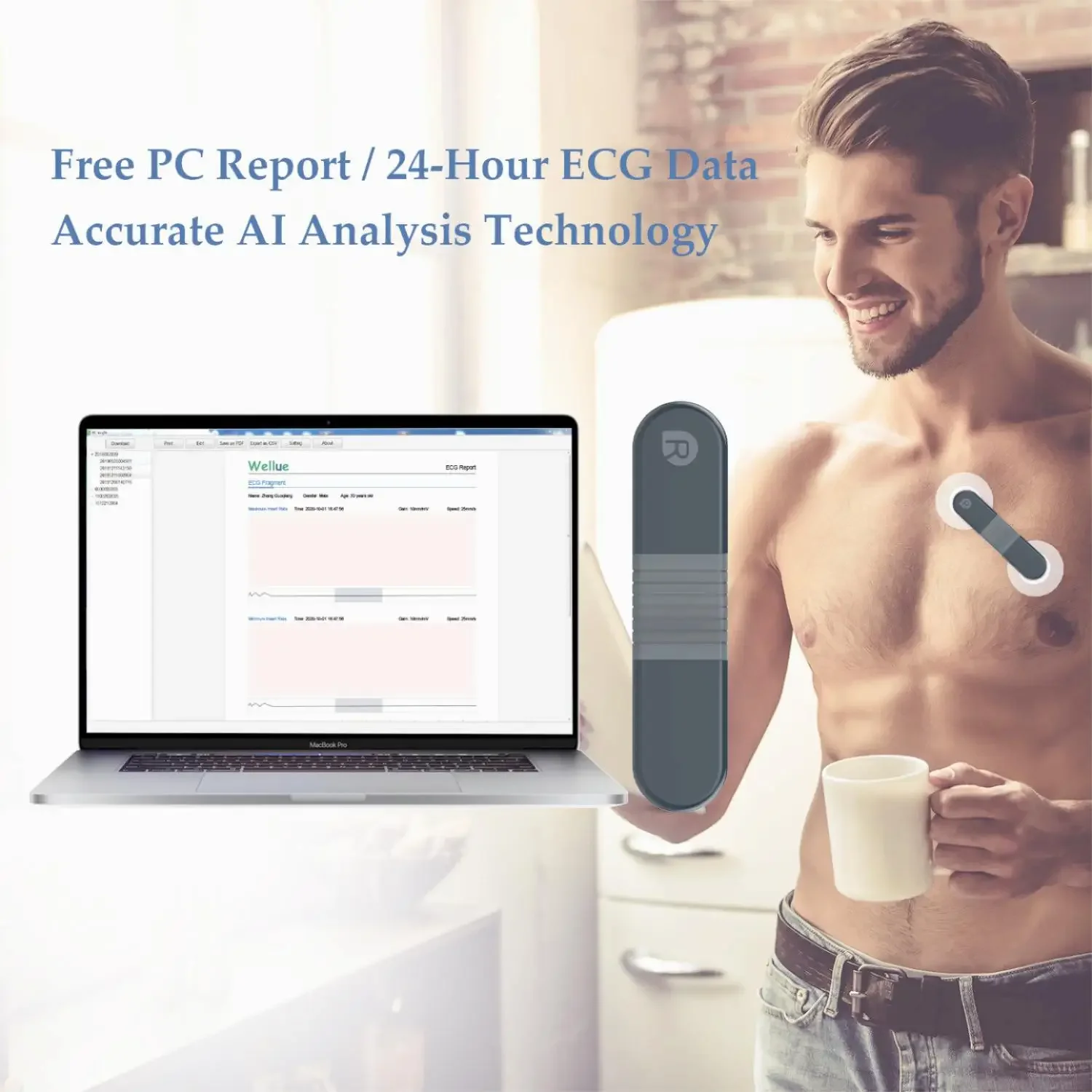 Drahtloser Bluetooth-Dynamikre – Ecg Patch Monitor Bewertung und Preis